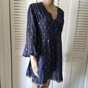 Ruby Yaya navy cotton mini dress